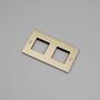 2G Wall Plate/Modules Only/Brass