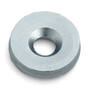 Contraplaat rond 15x3mm, met schroefgat, vernikkeld
