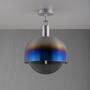 Forked Ceiling/Steel/Large Burnt Steel Shade/Large Smo