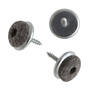 Silentaglijder 20mm ijzer verzinkt met grijs vilt, 20mm dia-