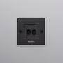 EU 1G Double Toggle Switch/w/ B+P Logo/Black