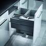 Afvalsysteem 91L donkergrijs met softclose geleiders