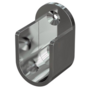 Roedehouder vernikkeld opschroef ellips ovaal 35x20mm