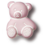 Knop nylon ROZE BEERTJE-vorm 38x47mm