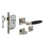Deurbeslag set toiletslot 63/8+deurkruk Ton basic+WC-sl.