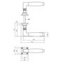 Deurbeslag set toiletslot 63/8+deurkruk Ton basic+WC-sl.