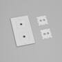 2G Wall Plate/Vertical/White