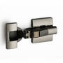 Scharnier met veer inliggend heavy duty zwart nikkel