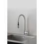 Type A Kitchen Tap/Linear/Mixer w/ Pull Out Spray/Steel