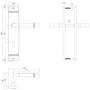 Deurkruk Helena op schild sleutelgat 72 mm messing