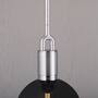 Forked Pendant/Steel/Large Smoked Globe