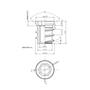 Rampabus staal verzinkt met rand M6 x 12mm kopdiameter 9.8mm