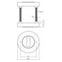 Rozet met sleutelgat 52x10mm antracietgrijs