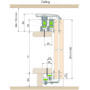 Ocean 1 schuifdeursysteem voor 2 deuren, met 2x soft close