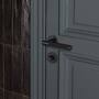Door Handle Set/Unsprung/Cross/Smoked Bronze