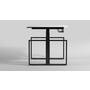 Square Enkel HS zwart inclusief frame 1000-1500mm.