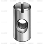 Klobe M8 diameter 12x 18mm lang, verzinkt, gat in het midden