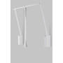 Garderobelift met dubbele soft close 560-950mm wit/wit
