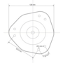 Tafelpoten 60mm 820mm dikte 0,9mm glans chroom set van 4