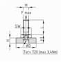 Stelvoet JPR/M10x16mm, voetdiameter 20mm,