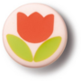 Knop nylon 50mm rond RODE TULP
