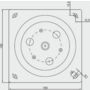 Draaiplaat 149x149mm zwart draagkracht 50 kilo