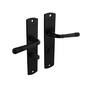Deurkruk Helena op schild 230x44 mm WC63/8 mm zwart