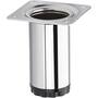 Meubelpoot diameter 40mm glans chroom hoogte 80mm