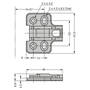 Montageplaat RVS SUS304,  0mm, verstelbaar +/- 2mm