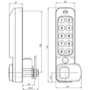 Mauer ELLcam 2.0 pincodeslot, verticaal, zwart