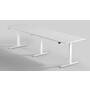 Milano Vergader voor een blad tot 4000mm. zilver RAL9006