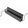 Power-Inlet 600x95mm mat zwart, 2x2 RA stopcontacten en 2x2
