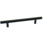 Relinggreep 12x188mm, hoh. 128mm zwart gelakt, hoogte 32mm