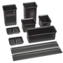 Youboxx set 1 antraciet voor Dispensa met 2 ophangrails
