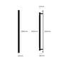 Pull Bar/Plate/Linear/Large 390Mm/Black (Non US)