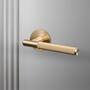 Door Handle Set/Linear/Brass