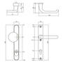 Smal SKG3 greep/kruk PC 92mm+kerntrekbev. alu