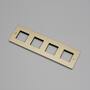 4G Wall Plate/Modules Only/Brass