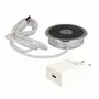 Draadloze oplader, diameter 60mm, chroom/zwart