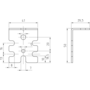 Eurohoek 50x41x26.5mm verzinkt, VE=300 stuks