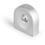 Knop CIRCLE met gat, mat chroom 25x8x27mm
