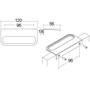 Greep Rim 120x96x18mm RVS look