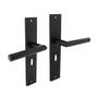 Deurkruk Bastian op schild 245x45mm sleutelgat 56mm
