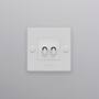 EU 1G Double Toggle Switch/w/ B+P Logo/White