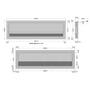 Kabeldoorvoer 320x100mm alu softclose deksel en borstel
