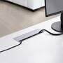 Kabeldoorvoer 320x100mm alu softclose deksel en borstel
