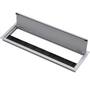 Kabeldoorvoer 320x100mm alu softclose deksel en borstel