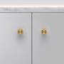 Furniture Knob/Cast/Set Of 2/Brass
