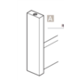 Roedehouder mat zwart hangend H=77mm voor roede30x10mm