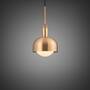 Forked Pendant/Brass/Medium Brass Shade/Medium Opal Gl
